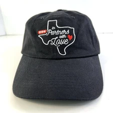 HEB Hat Grocery Store Cap H-E-B Texas Partners with Love Black Cotton Strapback