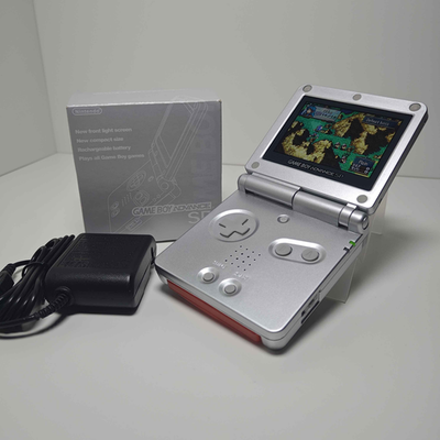 Nintendo Game Boy Advance GBA SP - Platinum Silver AGS-101 V2 IPS