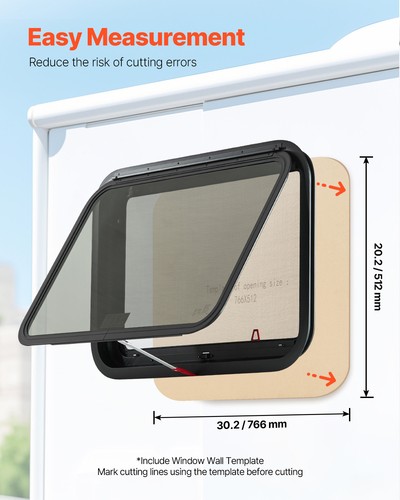 AUSUM MOTOR RW-E-30X20 Rv Exit Window Push Emergency Wall - Foto 5