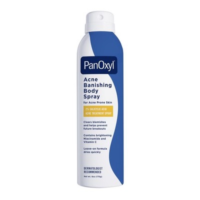 PanOxyl Acne Banishing Body Spray with 2% 6 Ounce (Pack of 1), White 