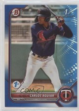 2022 Bowman 1st Edition Blue Foil 137/150 Carlos Aguiar #BPPF-1 0a3