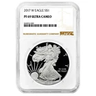 2017-W $1 1-oz Proof American Silver Eagle NGC PF69UC Brown Label