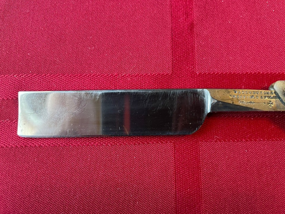 Vintage Wade & Butcher straight razor with thick heavy spine & 3/4 inch ...