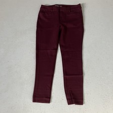 Old Navy 6 Maroon Red Ponte Pixie Mid Rise Skinny Ankle Womens Pants
