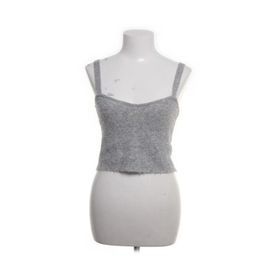 Zara, Crop Top, Größe: S, Grau, Acryl/Elasthan/Polyester/Wolle, Einfarbig #EXw