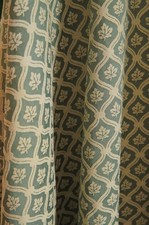 Vintage Jacquard Patterned Curtains Woven Traditional 65W 53L