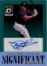 2016 Donruss Optic Significant Signatures Green #22 Todd Helton Auto /3 - BB