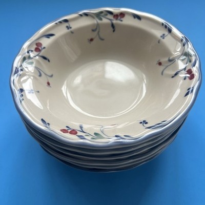 Set of 6 Vtg Country Cottage Epoch Berry Grove 6.75'' Soup/Cereal Bowls