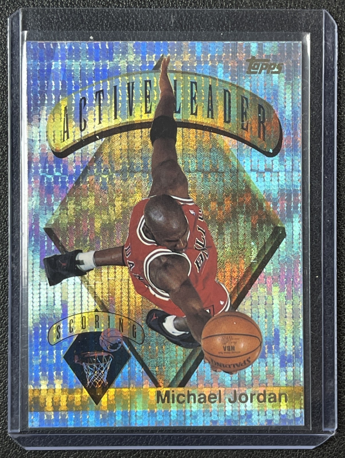 MICHAEL JORDAN 1995-96 TOPPS #1 ACTIVE LEADER POWER BOOSTERS BULLS