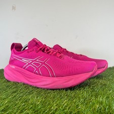 Asics Turnschuhe Größe 10 Damen rosa Gel-Nimbus 25 sportliche Walking Laufschuhe
