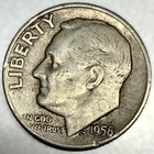 1956-D Roosevelt Dime - Circulated Condition - 90% Silver - US Coin - 2971