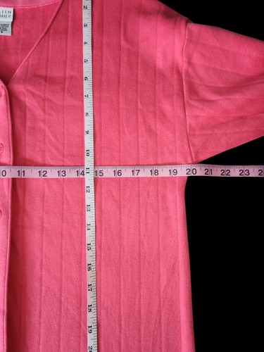 Vintage Eileen Fisher S Small Cardigan Rock 2 Stück Set Baumwolle Lachs Rosa USA - Bild 4 von 11
