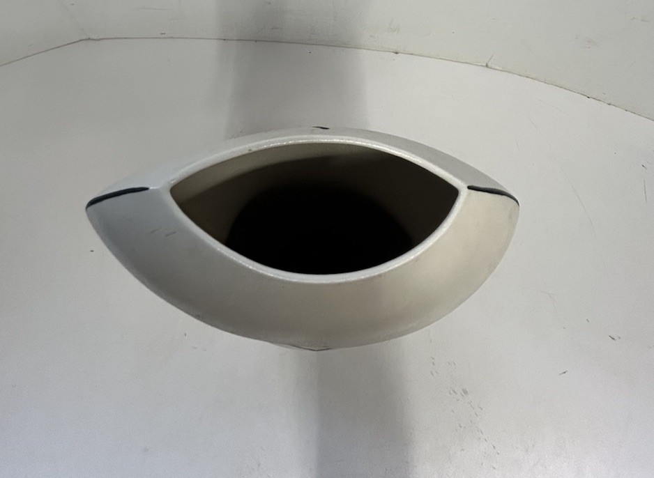 Vintage Signed Donna Polseno Ceramic Women Body Vast Sculpture Modernist Vase