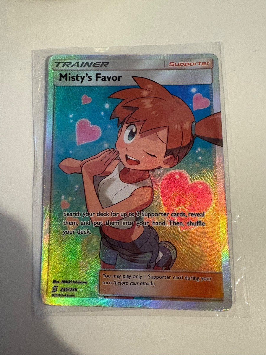 misty's favor pokemon card Misty's Favor (Full Art) 235/236 Sm-Unified Minds Holo