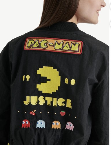 Agatha Set – Justice Girls’ PAC-MAN Bomber Jacket & Retro Shorts (Size L 12/14) - Picture 9 of 14