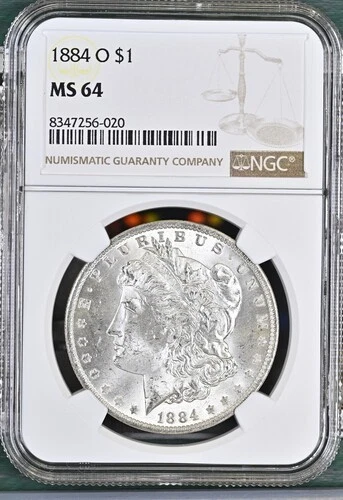 1884-O MORGAN SILVER DOLLAR $1 NGC MS 65 Certified Coin