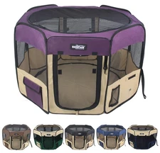 EliteField 2-Door Soft Pet Playpen - Exercise Pen, Multiple Sizes, 2-Year Warran