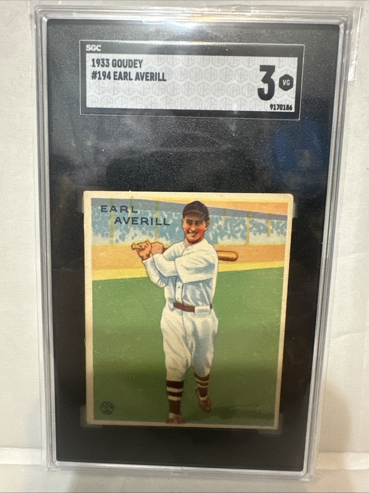 1933 Goudey - #194 Earl Averill - HOF - PSA 3 VG