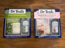 Set of 2 Dr Teal's Bath Body Gift Sets: Relax  Relief NEW  Replenish Open 