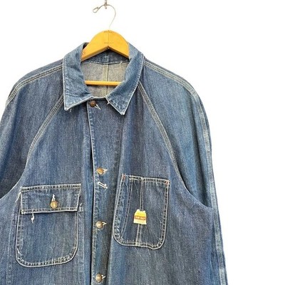 Vintage 1950s PAY DAY Denim Coverall Jacket Outer Chore Jacket