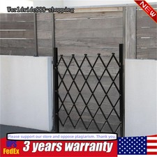 Single Folding Security Gate Rolling Barricade Doors Scissor Gate with Padlock