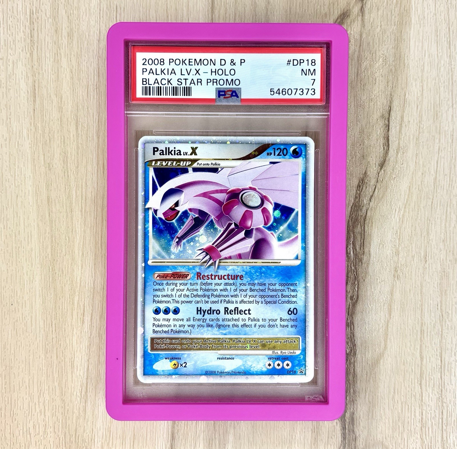 2008 POKEMON DIAMOND & PEARL BLACK STAR PROMO #DP18 PALKIA LV.X-HOLO PSA 7