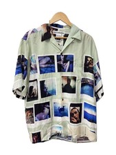 WACKO MARIA Short Sleeve Shirt L Rayon GRN All over pattern