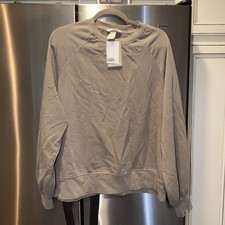 NWT H and M Brown Sweatshirt With Balloon Sle...