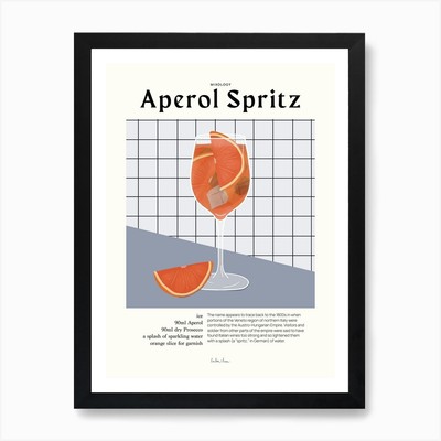 Aperol Kunstdruck gerahmt Wandbild Poster Leinwanddruck Bild