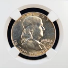 1956 Franklin Silver Half Dollar, NGC MS63, Good Luster, Near Full Bell Lines G9