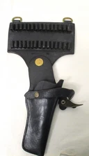 Vintage Smith & Wesson Double Row Holster Black Leather