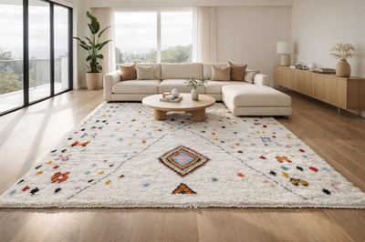 Moroccan berber rug - All wool berber rug - Custom area rug - Handmade rug