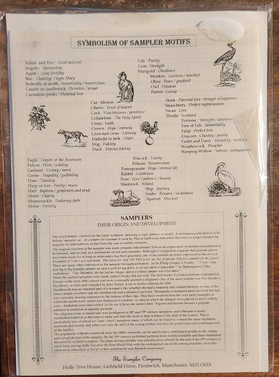 Cross Stitch Chart - Victoria Tile - The Sampler Co. by Brenda Keyes