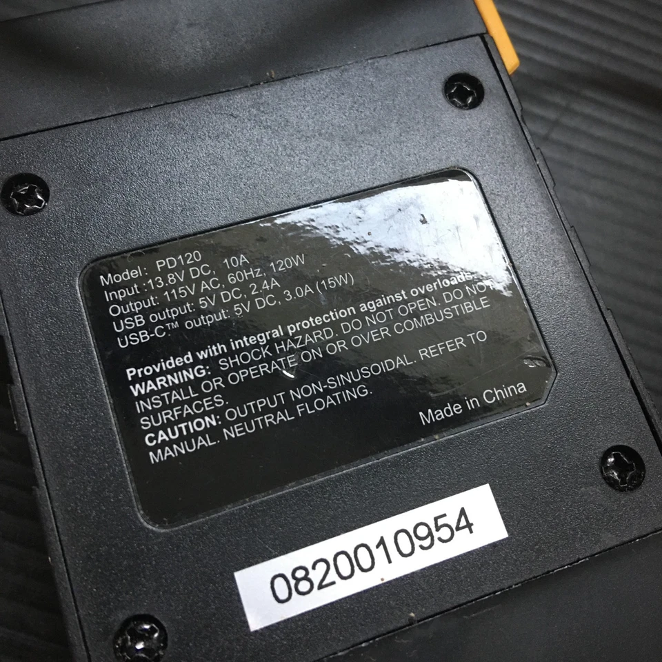 PowerDrive PD120 120W Car Charger Inverter ( AC, 2.4A USB and 3A USB-C) - Image 2 of 3