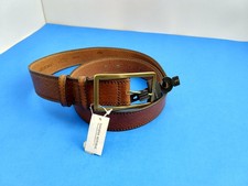 Women's Banana Republic Brown Leather Large Belt NWT Large Box Buckle