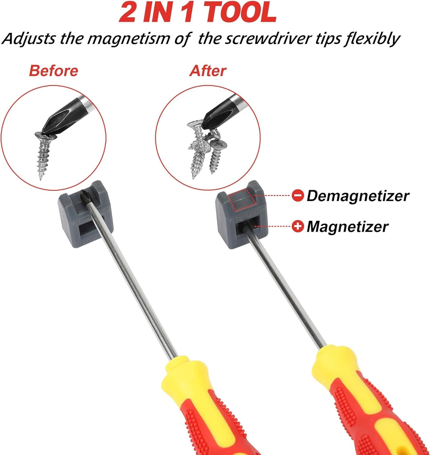 Magnetic Screwdriver Sets 10 PCS,Craftsman Screwdriver Set with Bag,Flat Head...