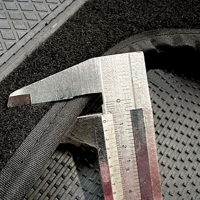 CARMAT TEXER Tappetini In Tessuto Per Fiat Panda II (2003-2012) – Set Da 4 Pezzi, Colore Nero, Su Misura - 3