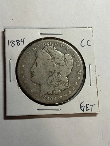 1884-CC Morgan Silver Dollar VG/F Tough Date CC