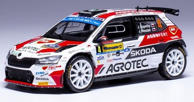 ixo RAM936LQ 1:43 Skoda Fabia Rally2 EVO #4 Barum Zlin 2021 Modellauto Weiß OVP
