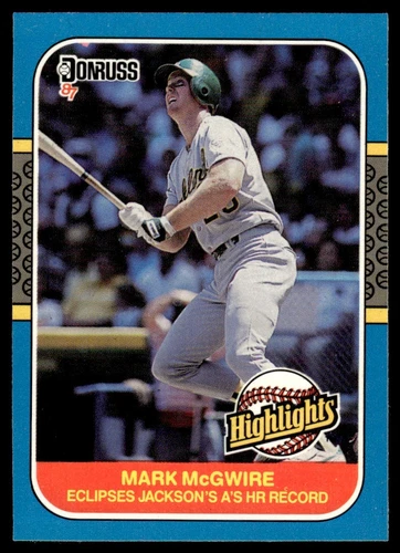 1987 Donruss Highlights Mark McGwire Rookie Oakland Athletics #46