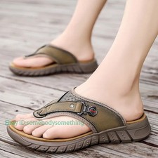 Men's Flip Flops Slippers Summer Outdoor Thick Soled Beach Shoes Sandals Shoes