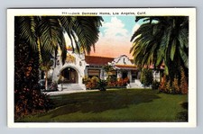 Los Angeles CA, California, Jack Dempsey Home, Souvenir, Vintage Postcard