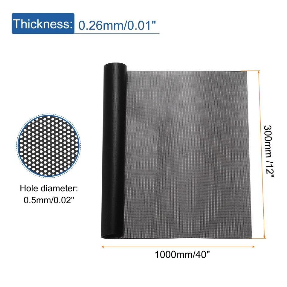 Rollo de filtro de polvo para PC 300x1000 mm PVC Estuche para computadora Malla a prueba de polvo Negro Foto 2 de 4