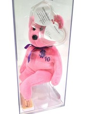 Ty Beanie Baby Rare Billionaire #10 Bear Signed PBBags Authenticated MWMT-MQ