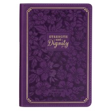 Christian Art Gifts Inspirational Journal, Strength  Dignity Wide Ruled Noteboo