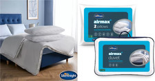 SilentNight Airmax 10.5 Tog Bettdecke & 2 Kissen Paket Hypoallergen in 3 Gr&ouml;&szlig;en