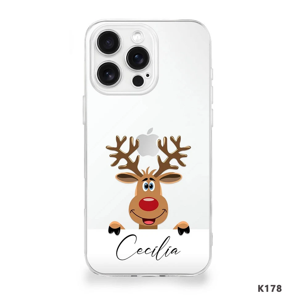 Christmas Personalised Case Thin Rubber Cover For iPhone 17 16e 15 Pro Max 14 13 - Image 4 of 4