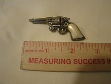 Vintage 1950s Hopalong Cassidy Pearl Handle Pistol Lapel Pin