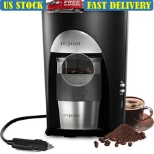 Portable Coffee Maker 12V Car Brewer Single Serve Quick Heat Auto Shut Off New