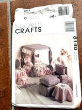 Doll Furniture Patterns-11 1/2",12 1/2"Doll Size,McCall8140,56 Pieces Many Items